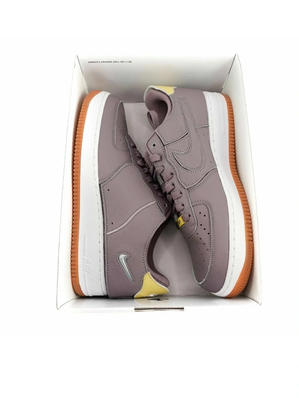 NIKE AIR FORCE 1 NBY UNLOCKED JEWEL SWOOSH PURPLE DD1662 991 US MENS SIZE 8.5